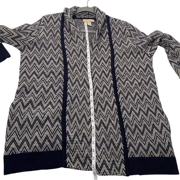 Banana Republic Chevron open front Cardigan XL Italian Yarn Merino Wool blend - Picture 7 of 8